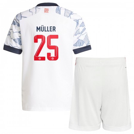 Fußballtrikots FC Bayern München Thomas Muller 25 Kinder 2021-2022 Kurzarm Ausweichtrikot kaufen
